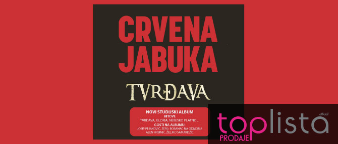 “Tvrđava” Crvene jabuke osvojila Top listu prodaje albuma