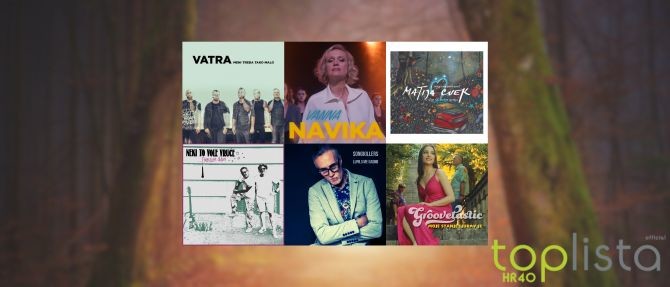 HR Top 40: Šest pjesama ušlo među najemitiranije, Vanna ostvarila najviši novi ulaz